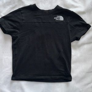 The north face cropped black t shirt